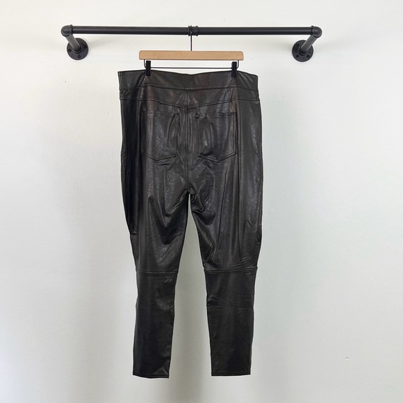 NWT Spanx Leather Like Faux Leather Ankle Pants in Luxe Black - Picture 5 of 7